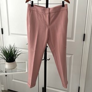 Loft pink cuffed dress pant